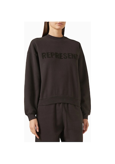 Represent Owners Club Sweatshirt, Brushed Cotton Fleece Sweatshirt Kahverengi