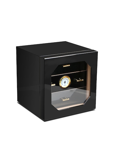 Falconetti Çekmeceli 3 Katlı Siyah Sedir Humidor Puro Kutusu Rb80