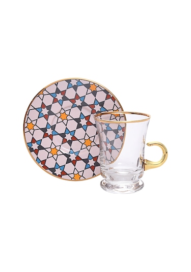 Decorium Çay Takımı Kulplu 12 Prc Sufi M01746 Çok Renkli