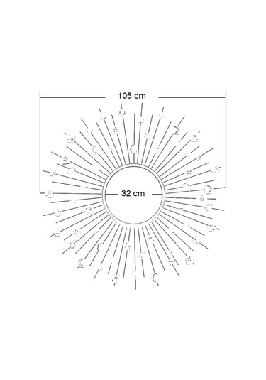 Akis Astro Dekoratif Duvar Aynası