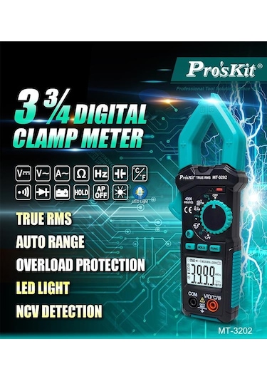 Proskit Mt-3202 3-3/4 Dijital Pensampermetre