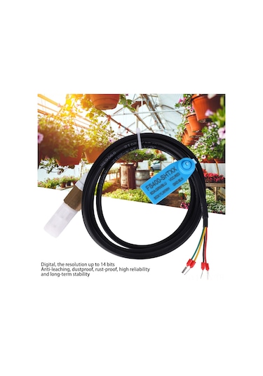 Dianziye Fs400-sht3x Toprak Sıcaklık Nem Sensörü, Bakır Levha + Plastik Kasa, Yüksek Hassasiyet, Düşük Tüketim, I2c Arayüzü Sht30