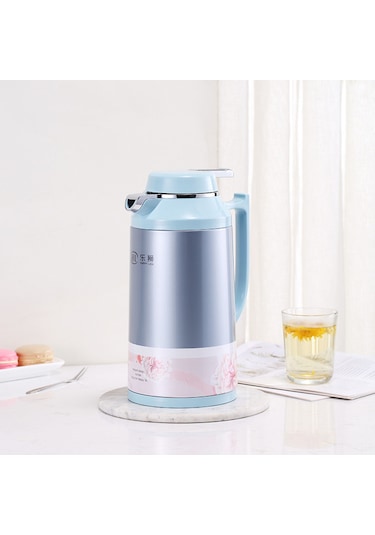 Padalink 1.0 Litrelik Mor Çelik Vakum Termos: Çay, Kahve, Su İçin Isı/sıcaklık Saklama, Ev Ve Cafe Kullanıma Uygun Mavi