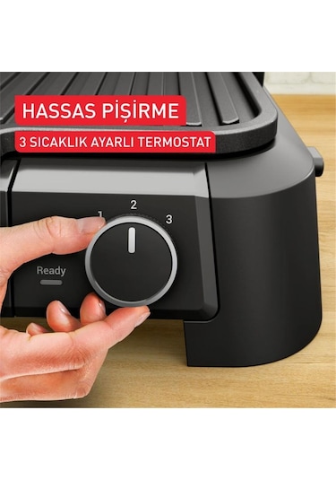 Tefal SuperGrill 3in1 6 Dilim Kapasiteli 2000 Watt Barbekü Izgara ve Tost Makinesi
