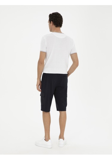 Cacharel Lacivert Slim Fit Kargo Cepli Şort