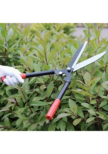 Dream011 1 Adet Yüksek Kaliteli Bahçe Makası Uzun Saplı Çim Budama Makası Mangan Çelik