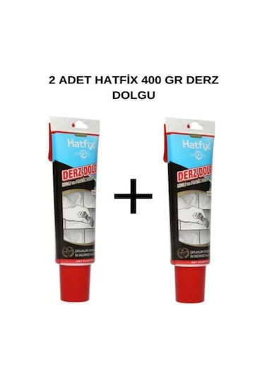 Hatfix 400ml Gaga Uçlu Beyaz Derz Dolgu 2 Adet Seramik Derzi Seramik Derz Dolguı