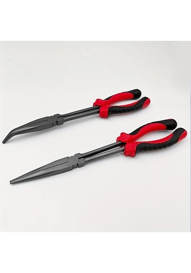 Elmpaly 001 1pc 11 Uzun Menzilli Sivri Burunlu Misina Pensesi Yüksek Karbonlu Çelik Ergonomik Kırmızı Tutma Yeri Balıkçılar İçin Hediye