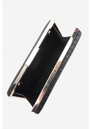 Valmenti Kadın Vegan Siyah Abiye Çanta 1083 0015 Bn Cnt Y25 Sıyah Mat Kroko Siyah