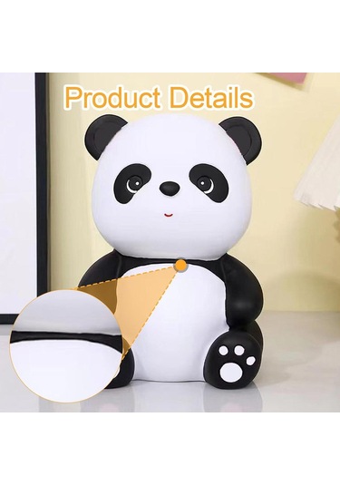 Suntek Kızlar Için Panda Heykeli Para Kumbarası Dekor Sevimli 13,5 Cm X 14,5 Cm X 19,5 Cm