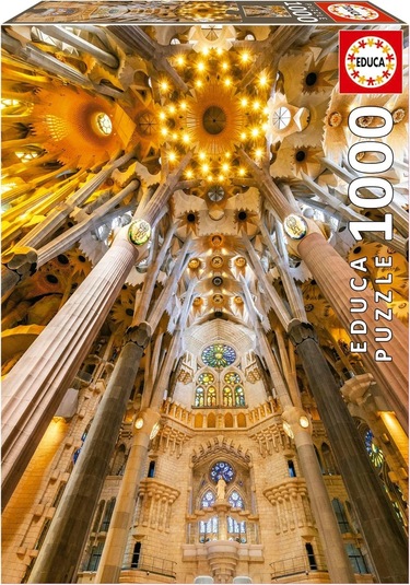Educa 1000 Parça Sagrada Familia İç Mekan Görüntüsü Puzzle - Sagrada Familia Interior - 19614