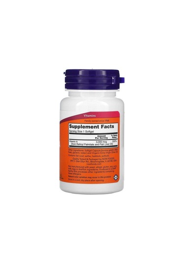 Now Foods Vitamin A 10.000 IU Takviye Edici Gıda 100 Softjel