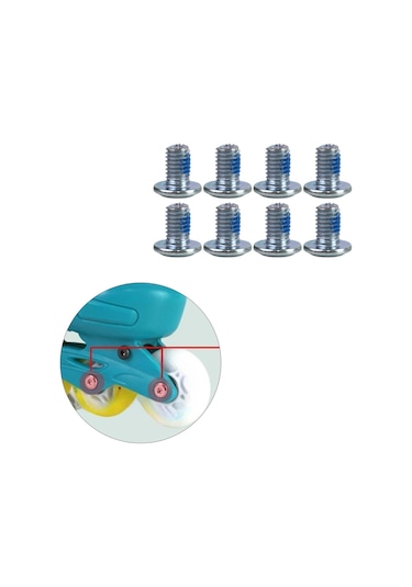 Homyl Satır Içi Paten Vidası Dıy Onarımı Sınır 8pcs-m8-12 8pcs M8 12 Çok Renkli