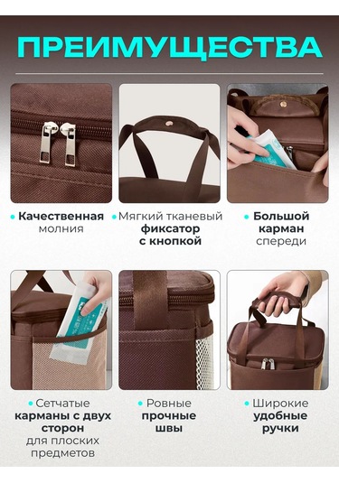 Thermogo Yiyecek Ve İçecekler İçin Termo Çanta Buzdolabı 444204487 Kahverengi