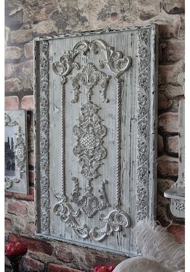 Neiwel Vintage Arfel Eskitme Beyaz Tablo