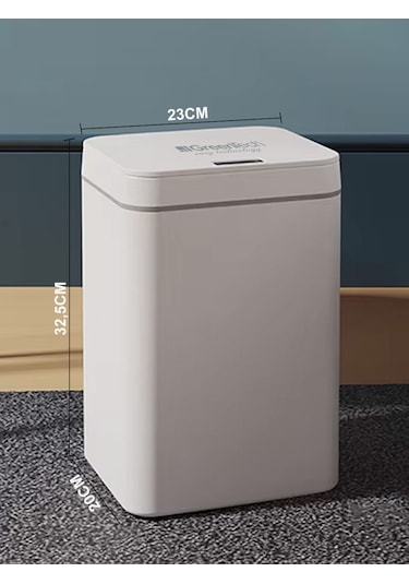 Greentech Sensörlü 16 Litre Çöp Kovası (Şarj Edilebilir Lityum Pilli) / GT-SC03 Beyaz