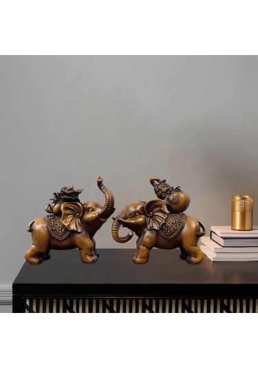 Suntek Magideal Kabine Masa Festivali Için Fil Heykeli Koleksiyonu 2 Adet