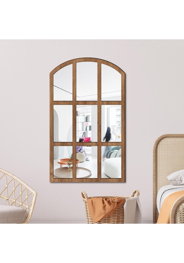 Suntek Kemerli Bölmesi Ayna Taklit Aynası Izgara Duvar Kahverengi