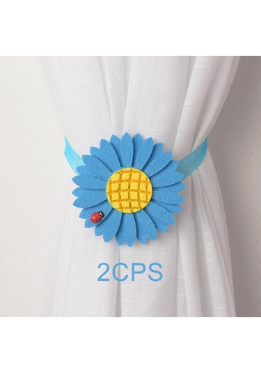 Suntek Magideal 1 Çift Örtü Kravat Arkalıkları Pencere Mavi-dantel