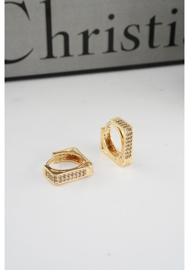 Kadın Vip Seri Zirkon Taşlı 1.6 Cm Kare Model Küpe