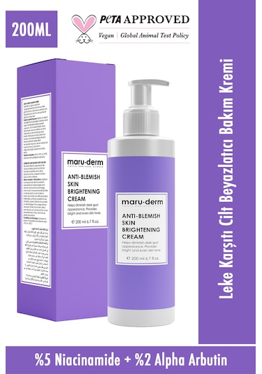 Maruderm Leke Karşıtı Cilt Beyazlatıcı Bakım Kremi 200 ML