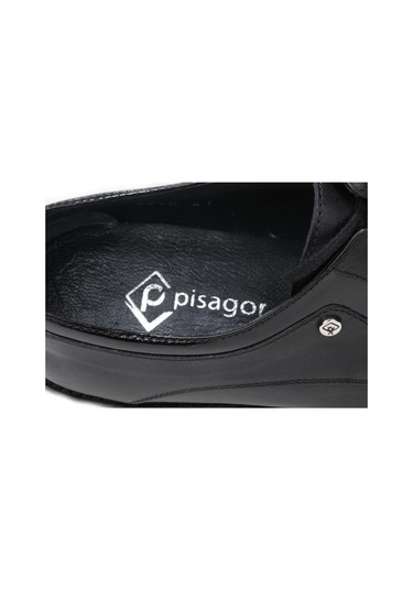 Pisagor Ps-2240 Hakiki Deri Erkek Kösele Klasik Ayakkabı Sıyah
