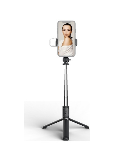Kangvka Kablosuz Bluetooth Tripod Selfie Çubuğu, Iki Renkli Işık Ve 6 Seviye Parlaklık Ayarı, 104.5cm Uzunluk, Vlog & Canlı Yayın İçin