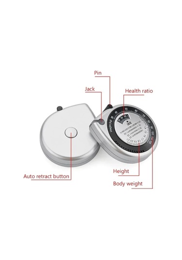Basma Düğmesi Geri Çekme Ölçüm Testi Hesap Makinesi Bmı Fitness 150 Cm Vücut Kilo Kaybı Ölçü Yağ Bandı Kas Kütlesi