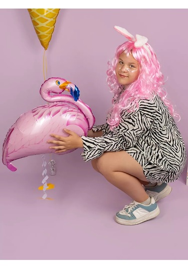 Riota Uzun Dalgalı Anime Neroncu Süet Peruk 171228363 Pembe