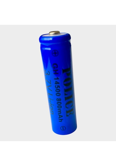 Police 14500 3.7 V 800 Mah Şarjlı Li-ıon Pil Başlı