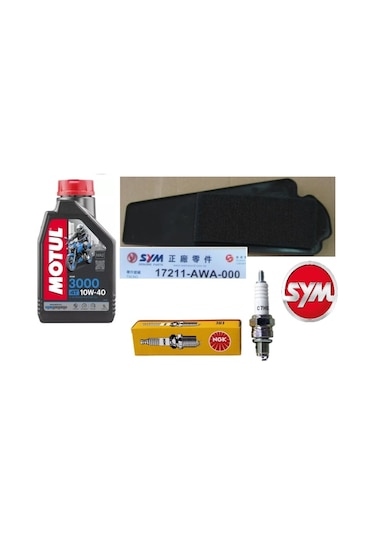 Sym Orbit 50Cc Bakım Seti (Motul10/40W+Hava Filtre+Ngk Buji)