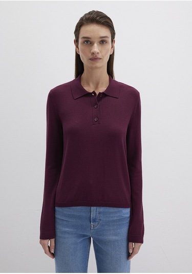 Mavi - Bordo Triko Polo 1710712-87830 Bordo