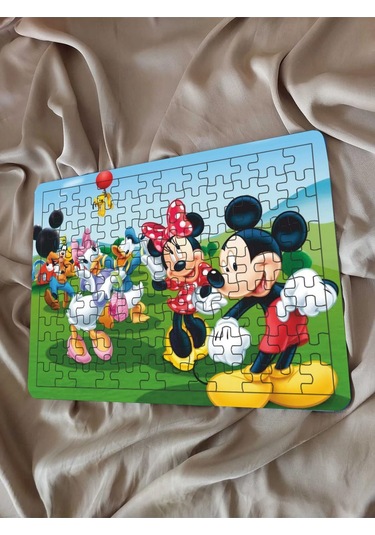 Çocuk Puzzle Ahşap Micky Mouse 108 Parça