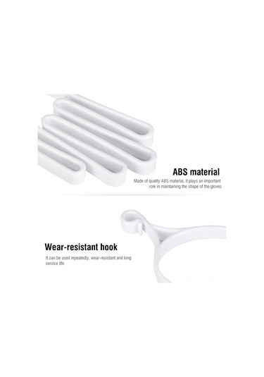 Geeksen Golf Eldiven Tutucu Abs Malzeme Eldiven Şekli Koruyucu Ve Kurutucu Aksesuar Beyaz, 2 Adet Beyaz