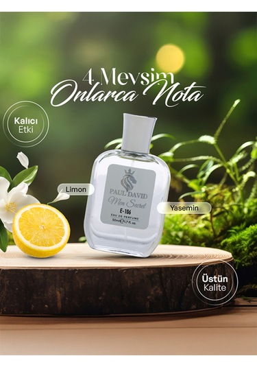 Hediyelik Set Özel Erkek Edp Parfüm Ve Siyah Deri Kartlık - E-106 Amber