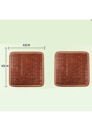 Polham 43x43 Cm Terletmez Bambu Koltuk Minderi, Oto Koltuk, Ofis Koltuğu İçin Terlezmez Yapışmaz Minder