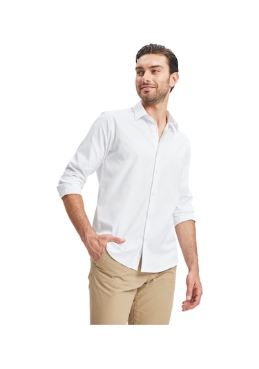 Gsstore Galatasaray Erkek Slim Fit Gömlek E241293 Beyaz