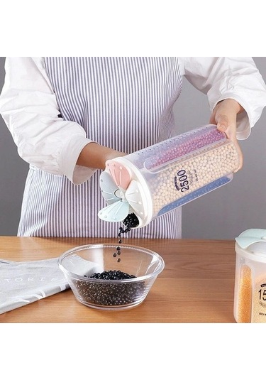 Novahub Mutfak Organizatörü 2000ml Plastik Mühürlü Tahıl Kutusu, Modern Tasarım, Kuru Gıda Depolama Bardak, Çin Made Şeffaf