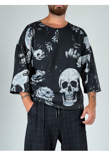 Kurukafa Desenli Fakir Kol Sweat Coc1040 Çok Renkli