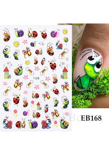 Yeşil Yapraklar Mantar 3d Yapıştırıcı Tırnak Çıkartmaları Şeytan Göz Dondurma Nail Art Kaydırıcılar Rüya Catcher Kaktüs Bahar Folyolar Ppeb171 Kırmızı