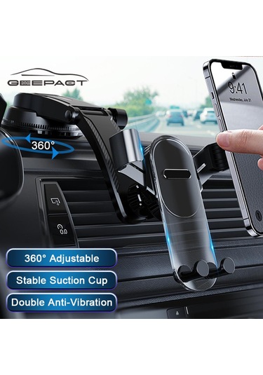 Geepact Araç Telefonu Tutucu Araç Montaj Aparatları 360 Ayarlanabilir Telefon Standı Kontrol Paneli Telefon Tutucu Titreşim Önleyici Telefon Tutucu Araç Vantuz Telefon Braketi -