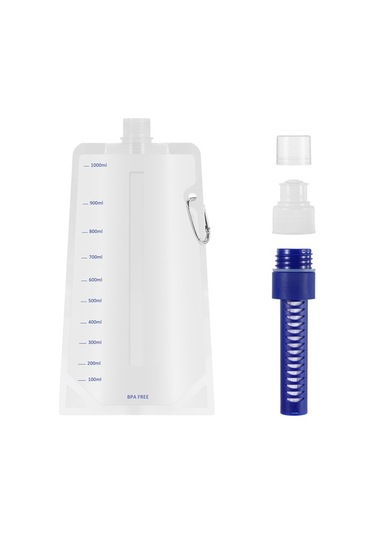 Novahub Yüksek Performanslı Seyahat Su Filtresi: 0.01 Mikron İnce Membran, Katlanabilir Ve Hafif Beyaz, Ergonomik Tasarım Beyaz