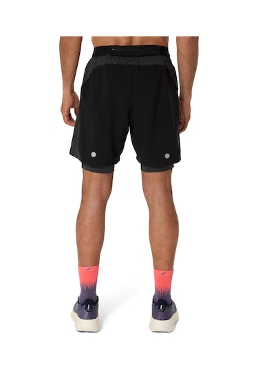 Asics Road 2n1 7ın Short Erkek Siyah Gri Şort 2011d246-001 Siyah