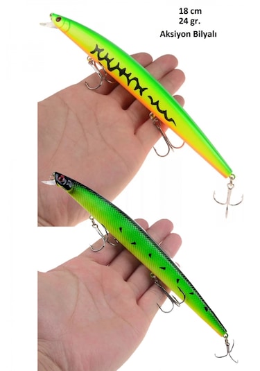 Rapala Lures Yapay Balık Yemi 2 Adet 18cm 24gr.yeşil Hardal
