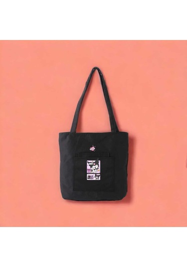 Kuromi Baskılı Çanta Ayakkabı Omuz Çanta Kombin Yapabilirsiniz Siyah