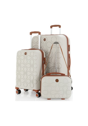 Mçs Polipropilen 3lü Valiz Seti Büyük & Kabin & Makyaj V376 S23sy1000053-set 11139 3'lü Set Çok Renkli