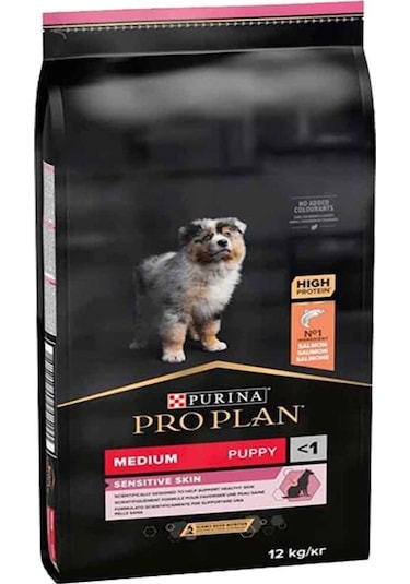Purina Pro Plan Puppy Sensitive Skin Somonlu Orta Irk Yavru Köpek Maması 12 KG