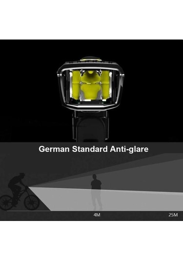 Forte Gt 6135 Bisiklet Feneri Usb Şarjlı Far 6 Modlu Bisiklet Ön Işık Siyah Siyah