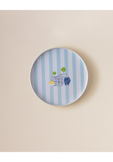 Madame Coco Carine Yuvarlak Örgü Tepsi - Renkli Teps0000000138 Çok Renkli