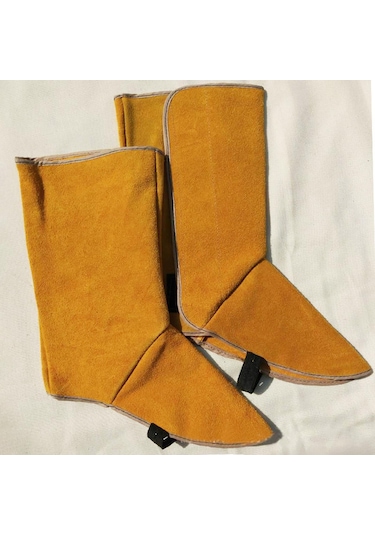 Homyl 2 Adet Kaynak Bot Kılıfı Deri Spats Isıya Dayanıklı